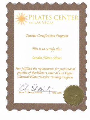 certificado Pilates
